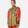 Barocco Silk košile Lavallière s gepardím potiskem Barocco Silk košile Lavallière s gepardím potiskem