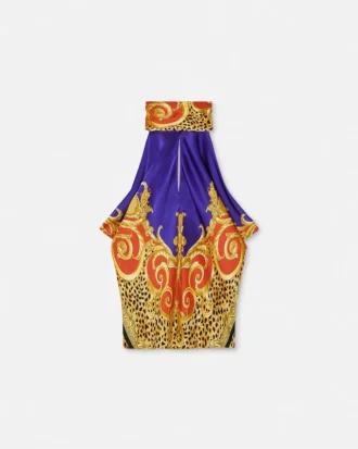 Barocco Silk top Lavallière s motivy geparda a baroka