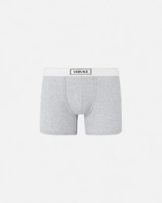 Bavlněné dlouhé boxerky s žebrováním