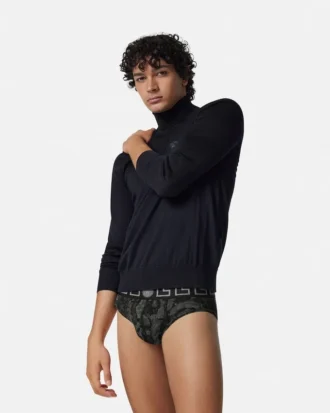Bavlněné jersey kalhotky s potiskem Jacquard