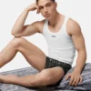 Bavlněné jerseyové boxerky s potiskem Jacquard Bavlněné jerseyové boxerky s potiskem Jacquard