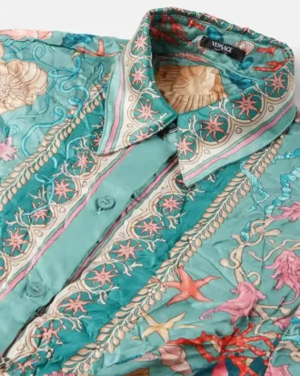 Bezrukávové tričko s potiskem Safety Pin Underwater Barocco Draped Shirt