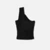 Bustier s jedním ramenem a bezpečnostní sponkou Bustier s jedním ramenem a bezpečnostní sponkou