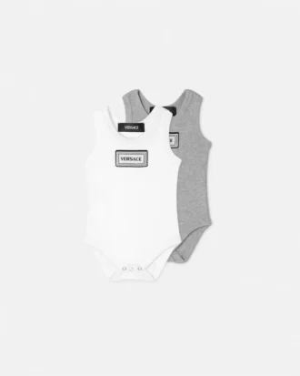 Dětské žebrované bavlněné body, 2 ks