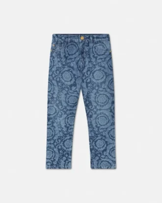 Dětské laserem zdobené skinny džíny