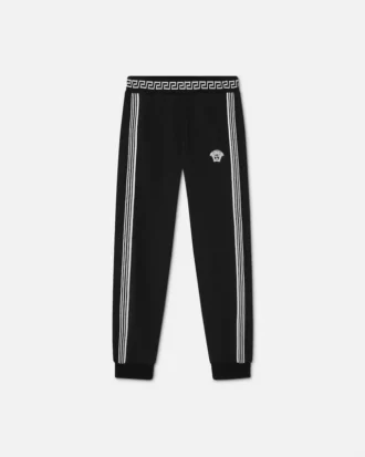 Dětské vyšívané bavlněné jersey tepláky
