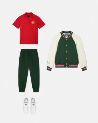 Dětské vyšívané bavlněné jersey tepláky Dětské vyšívané bavlněné jersey tepláky