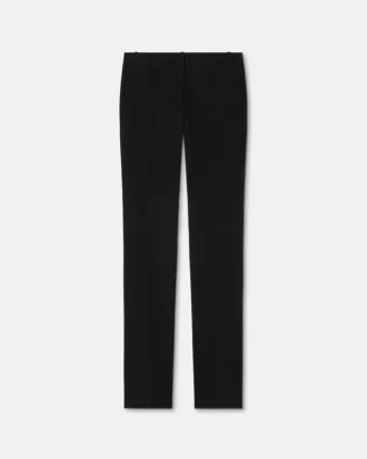 Elastické slim kalhoty z vlněného gabardénu