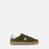 Greca Embellished Suede Sneakers