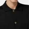 Hedvábně-bavlněný pletený polo svetr Hedvábně-bavlněný pletený polo svetr