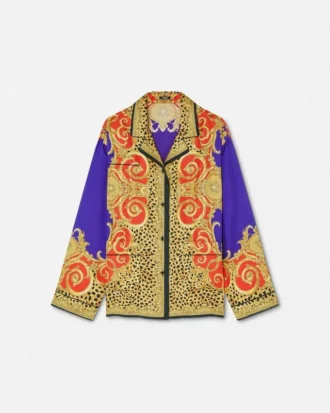 Hedvábná košile Cheetah Barocco Silk