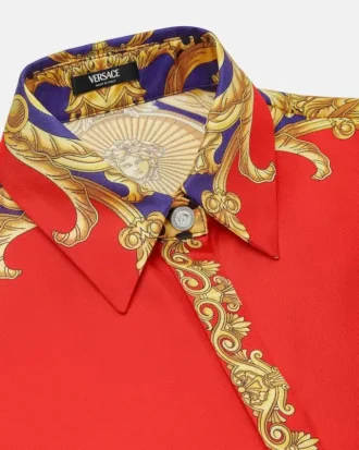 Hedvábná košile Cheetah Barocco Silk