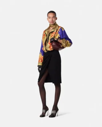 Hedvábná košile Cheetah Barocco Silk