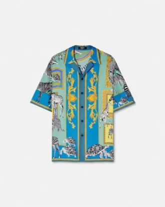 Hedvábná košile Versace Safari