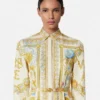 Hedvábné minišaty s potiskem Underwater Barocco Silk