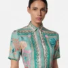 Hedvábné minišaty s potiskem Underwater Barocco Silk