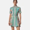 Hedvábné minišaty s potiskem Underwater Barocco Silk