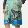 Hedvábné šortky Versace Safari