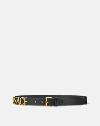 Kožený opasek s logem Versace 2,5 cm Kožený opasek s logem Versace 2,5 cm