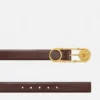 Kožený opasek s přezkou ve tvaru bezpečnostní spony 3 cm Kožený opasek s přezkou ve tvaru bezpečnostní spony 3 cm