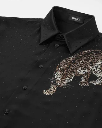 Košile Crystal Versace Leopard
