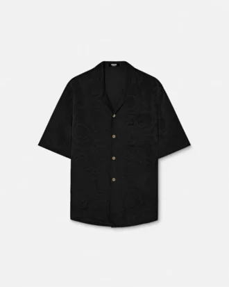 Košile z žakárové bavlněné popelíny