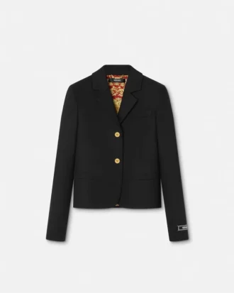 Krátké kabátové sako z gabardénu