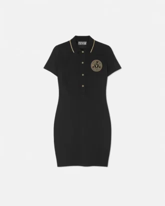 Midi polo šaty s logem V-Emblem