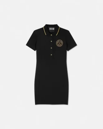 Midi polo šaty s logem V-Emblem