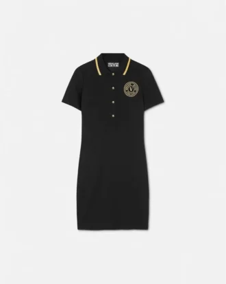 Midi polo šaty s logem V-Emblem