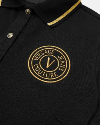 Midi polo šaty s logem V-Emblem