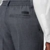 Mikrokarované vlněné jogger kalhoty