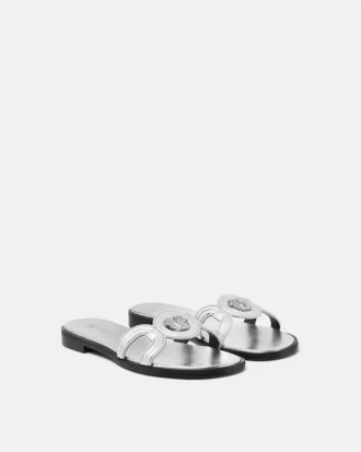 Ploché sandály Medusa 95 Metallic