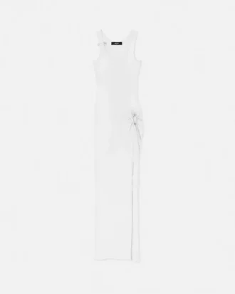 Ribbed Knit Draped Gown s bezpečnostní sponkou