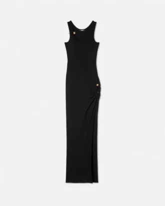 Ribbed Knit Draped Gown s bezpečnostní sponkou