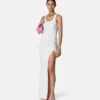 Ribbed Knit Draped Gown s bezpečnostní sponkou Ribbed Knit Draped Gown s bezpečnostní sponkou