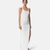 Ribbed Knit Draped Gown s bezpečnostní sponkou Ribbed Knit Draped Gown s bezpečnostní sponkou