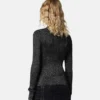 Ribbed Knit Top s lurexovou přísadou Ribbed Knit Top s lurexovou přísadou