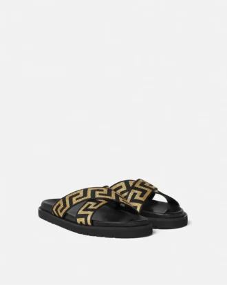 Sandály Jacquard Nappa