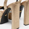 Saténové sandály zdobené mašlí Gianni Ribbon 140 mm
