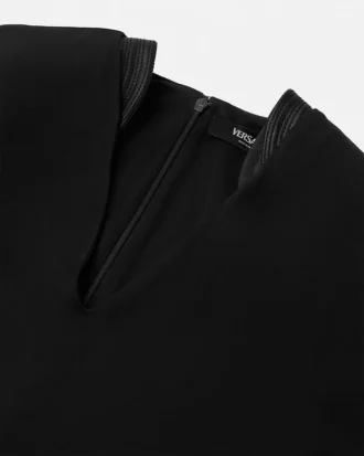 Stretchové krepové jersey midi šaty