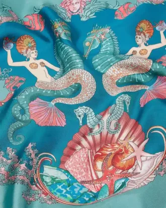 Velký hedvábný šátek Coral Theatre 90 cm Velký hedvábný šátek Coral Theatre 90 cm