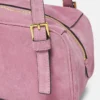 Versace Tag Suede Bowling Bag