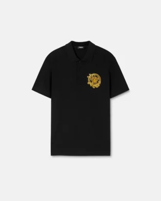 Vyšívané bavlněné polo tričko Vyšívané bavlněné polo tričko