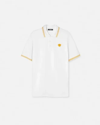 Vyšívané bavlněné polo tričko Vyšívané bavlněné polo tričko