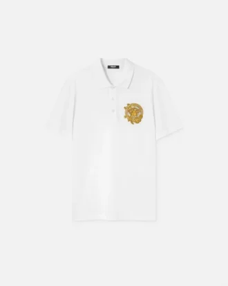 Vyšívané bavlněné polo tričko Vyšívané bavlněné polo tričko