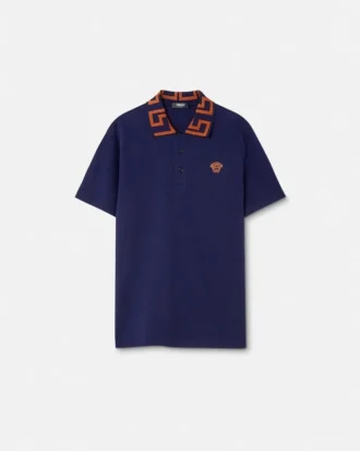Vyšívané bavlněné polo tričko Vyšívané bavlněné polo tričko