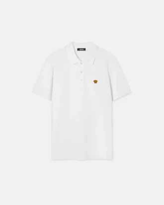 Vyšívané bavlněné polo tričko Vyšívané bavlněné polo tričko