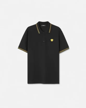 Vyšívané bavlněné polo tričko Vyšívané bavlněné polo tričko