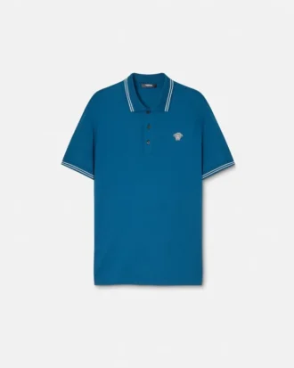 Vyšívané bavlněné polo tričko Vyšívané bavlněné polo tričko
